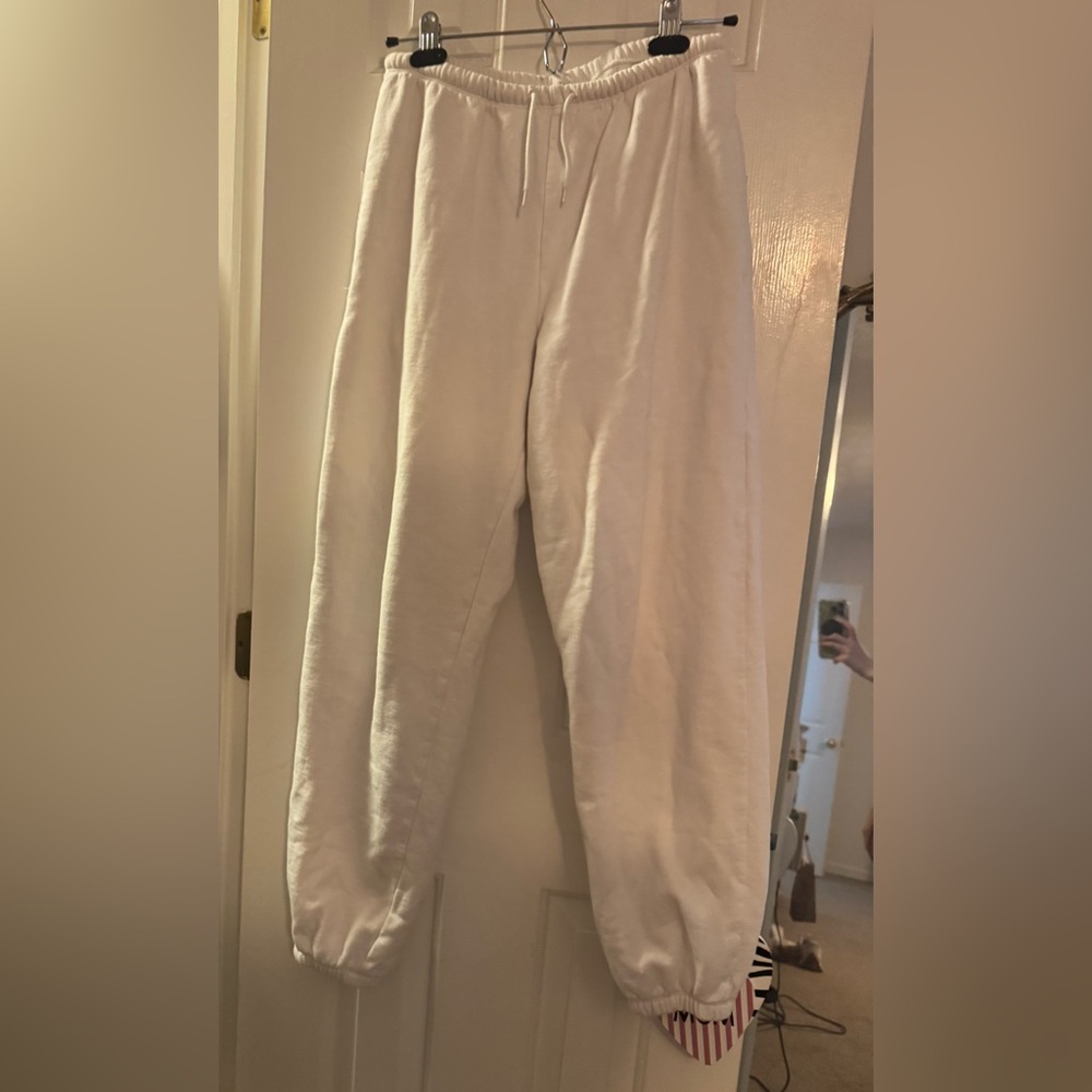 Brandy Melville John Galt Off White Joggers OneSize